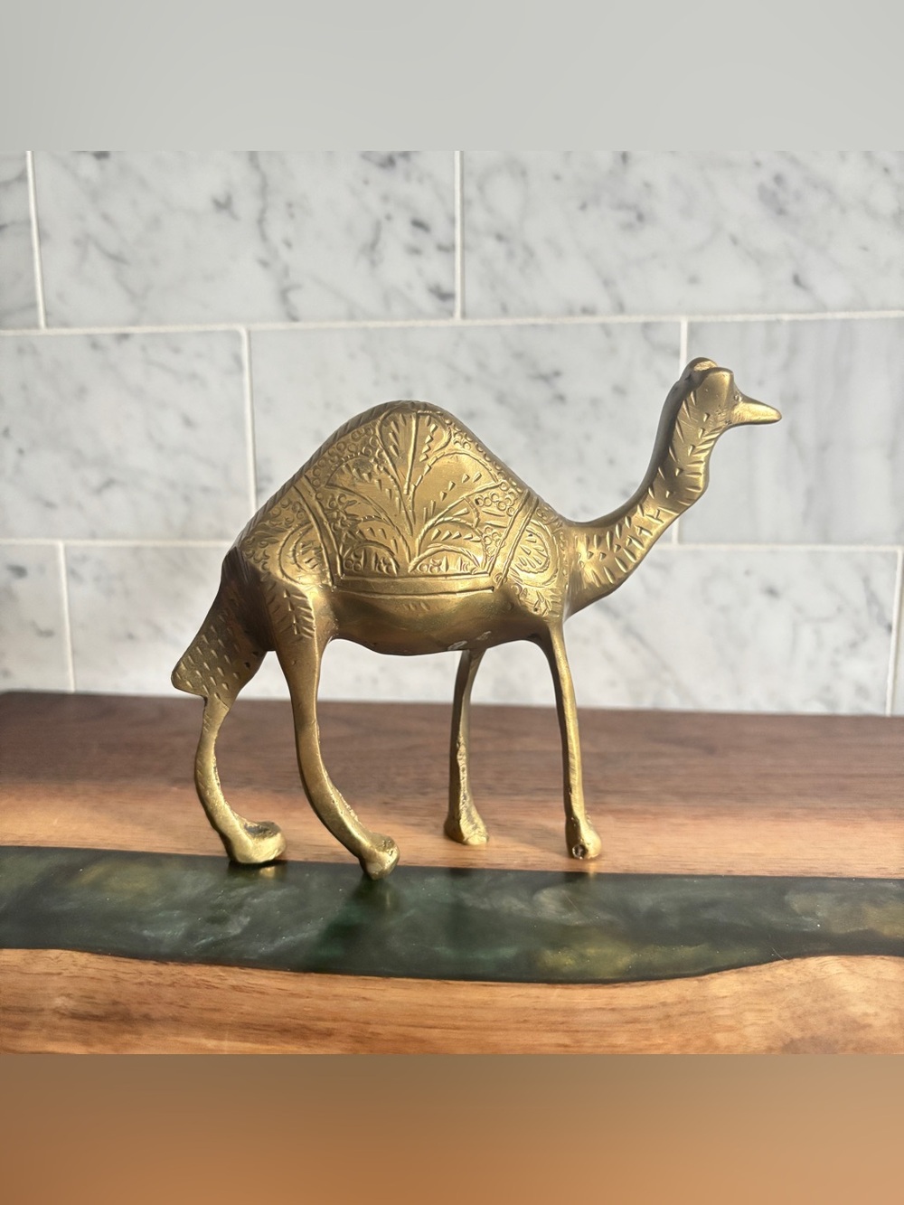 Vintage 4.5” Brass Camel Figurine